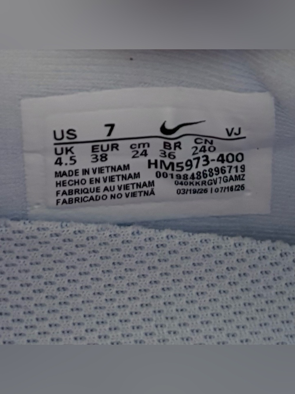 Nike Vomero Premium Blue Tint Pink Women’s Size 7 HM5973-400 Running Shoes - Picture 10 of 10